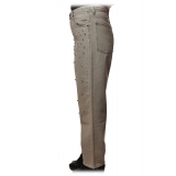 Pinko - Jeans Boyfriend Maddie8 in Tela Grigia con Strass - Grigio - Pantalone - Made in Italy - Luxury Exclusive Collection