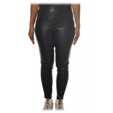 Pinko - Trousers Anselmo Leggings Slim Fit in Faux Leather - Black - Trousers - Made in Italy - Luxury Exclusive Collection