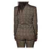 Pinko - Jacket Gomberto2 in Prince of Galles Motif - Beige/Black - Jacket - Made in Italy - Luxury Exclusive Collection