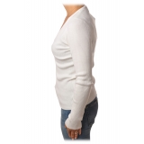 Pinko - Sweater Uruguay with Long Sleeve and V-neck - White - Sweater - Made in Italy - Luxury Exclusive Collection
