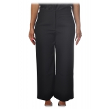Pinko - Wide Leg Trousers Ciro6 Medium Waist - Black - Trousers - Made in Italy - Luxury Exclusive Collection