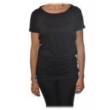 Pinko - T-shirt Hercules with Boat Neck and Laces - Black - T-shirt - Made in Italy - Luxury Exclusive Collection