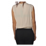 Pinko - Blouse Inez1 Body with Crossed V-neck - Ivory - Shirt - Made in Italy - Luxury Exclusive Collection
