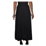 Pinko - Skirt Boga Midi Cannettè Effect - Black - Skirt - Made in Italy - Luxury Exclusive Collection
