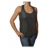 Pinko - Top Bakugan Rowing Tank Top with Strass - Black - Top - Made in Italy - Luxury Exclusive Collection