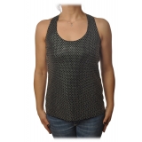 Pinko - Top Bakugan Rowing Tank Top with Strass - Black - Top - Made in Italy - Luxury Exclusive Collection