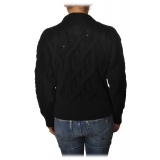 Pinko - Sweater Etiope Soft Fit Shaded Effect - Black/Gold - Sweater - Made in Italy - Luxury Exclusive Collection