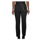 Pinko - Trousers MrBrown Slim Flare with Chains - Black - Trousers - Made in Italy - Luxury Exclusive Collection