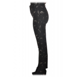 Pinko - Trousers Bella11 Straight Leg Planet Print - Black - Trousers - Made in Italy - Luxury Exclusive Collection