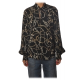 Pinko - Blouse Complici in Jewel Print Fantasy - Black - Shirt - Made in Italy - Luxury Exclusive Collection