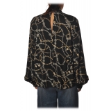 Pinko - Blouse Complici in Jewel Print Fantasy - Black - Shirt - Made in Italy - Luxury Exclusive Collection