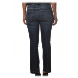 Pinko - Five-Pocket Jeans Fannie2 Trumpet Model - Dark Denim - Trousers - Made in Italy - Luxury Exclusive Collection