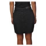 Pinko - Short Skirt Etta in Denim with Paillettes - Black - Skirt - Made in Italy - Luxury Exclusive Collection