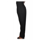 Pinko - Pantalone Riprovare Vita Alta Gamba Dritta - Nero - Pantalone - Made in Italy - Luxury Exclusive Collection