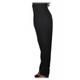 Pinko - Trousers Riprovare High Waist Straight Leg - Black - Trousers - Made in Italy - Luxury Exclusive Collection