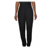 Pinko - Trousers Riprovare High Waist Straight Leg - Black - Trousers - Made in Italy - Luxury Exclusive Collection