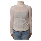 Pinko - Turtleneck Sweater Accanto in Ribbed Knit - White - Sweater - Made in Italy - Luxury Exclusive Collection