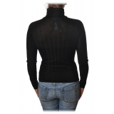 Pinko - Turtleneck Sweater Accanto in Ribbed Knit - Black - Sweater - Made in Italy - Luxury Exclusive Collection