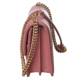 Pinko - Quilted Bag LoveClassicMix With Shoulder Chain and Logo - Pink - Bag - Made in Italy - Luxury Exclusive Collection