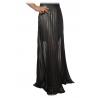 Twinset - Palazzo Trousers in Geometric Pattern - Anthracite - Trousers - Made in Italy - Luxury Exclusive Collection