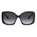 Dolce & Gabbana - Occhiale da Sole Print Family - Nero Effetto Coccodrillo - Dolce & Gabbana Eyewear
