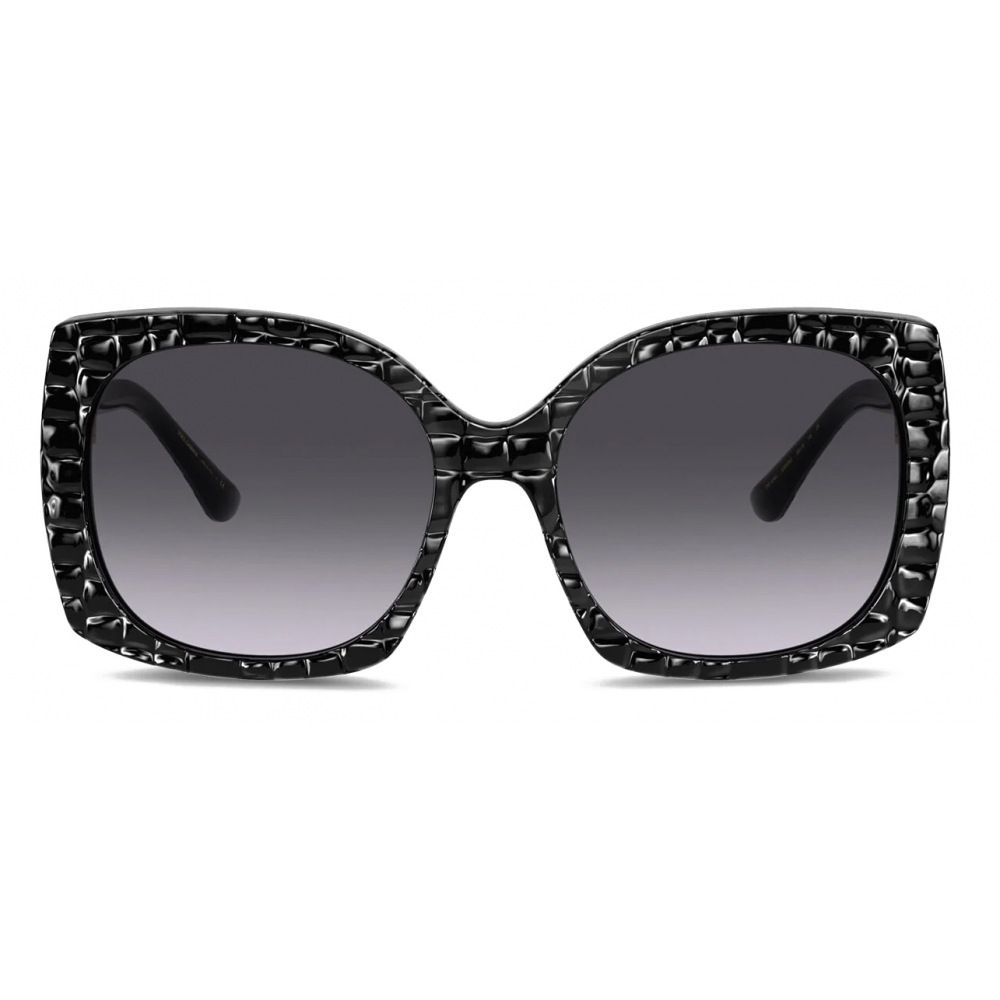 Dolce & Gabbana - Print Family Sunglasses - Black Crocodile Effect - Dolce  & Gabbana Eyewear - Avvenice