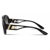 Dolce & Gabbana - DG Monogram Sunglasses - Black - Dolce & Gabbana Eyewear