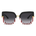 Dolce & Gabbana - Half Print Sunglasses - White Red - Dolce & Gabbana Eyewear