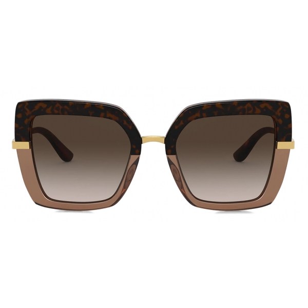 Dolce & Gabbana - Half Print Sunglasses - Havana - Dolce & Gabbana Eyewear