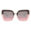 Dolce & Gabbana - Half Print Sunglasses - Havana Pink - Dolce & Gabbana Eyewear
