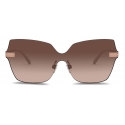Dolce & Gabbana - Logo Plaque Sunglasses - Pink Gold - Dolce & Gabbana Eyewear