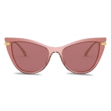 Dolce & Gabbana - Logo Plaque Sunglasses - Pink - Dolce & Gabbana Eyewear