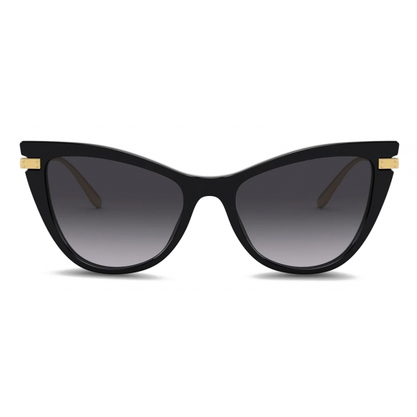 Dolce & Gabbana - Occhiale da Sole Logo Plaque - Nero - Dolce & Gabbana Eyewear
