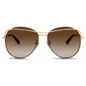 Dolce & Gabbana - Slim Sunglasses - Gold - Dolce & Gabbana Eyewear