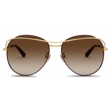 Dolce & Gabbana - Slim Sunglasses - Gold - Dolce & Gabbana Eyewear