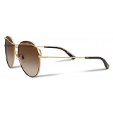 Dolce & Gabbana - Slim Sunglasses - Gold - Dolce & Gabbana Eyewear