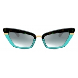 Dolce & Gabbana - Half Print Sunglasses - Havana Turquoise - Dolce & Gabbana Eyewear