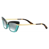 Dolce & Gabbana - Half Print Sunglasses - Havana Turquoise - Dolce & Gabbana Eyewear