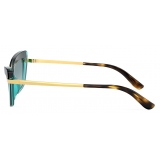 Dolce & Gabbana - Half Print Sunglasses - Havana Turquoise - Dolce & Gabbana Eyewear