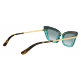 Dolce & Gabbana - Half Print Sunglasses - Havana Turquoise - Dolce & Gabbana Eyewear