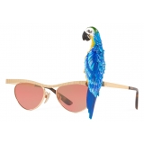 Dolce & Gabbana - Tropical Parrot Sunglasses - Gold - Dolce & Gabbana Eyewear