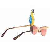 Dolce & Gabbana - Tropical Parrot Sunglasses - Gold - Dolce & Gabbana Eyewear