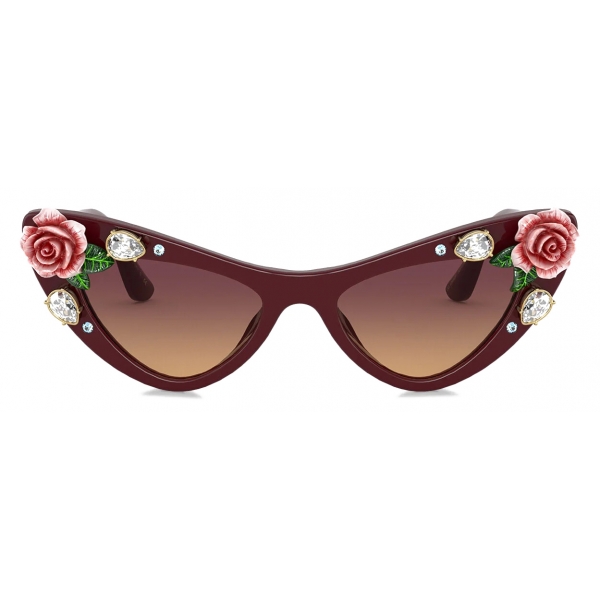 Dolce & Gabbana - Occhiale da Sole Blooming - Bordeaux - Dolce & Gabbana Eyewear