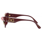 Dolce & Gabbana - Blooming Sunglasses - Burgundy - Dolce & Gabbana Eyewear