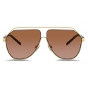 Dolce & Gabbana - Less is Chic Sunglasses - Gold - Dolce & Gabbana Eyewear