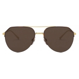 Dolce & Gabbana - Gros Grain Sunglasses - Gold Havana - Dolce & Gabbana Eyewear