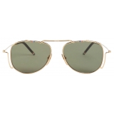 Thom Browne - White Gold Classic Aviator Sunglasses - Thom Browne Eyewear