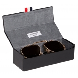 Thom Browne - Occhiali da Sole Aviator Classici in Oro Bianco - Thom Browne Eyewear