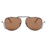 Thom Browne - Black Iron Classic Shaped Aviator Sunglasses - Thom Browne Eyewear