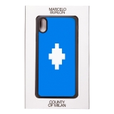 Marcelo Burlon - Cover 3D Cross Blue - iPhone XR - Apple - County of Milan - Cover Stampata